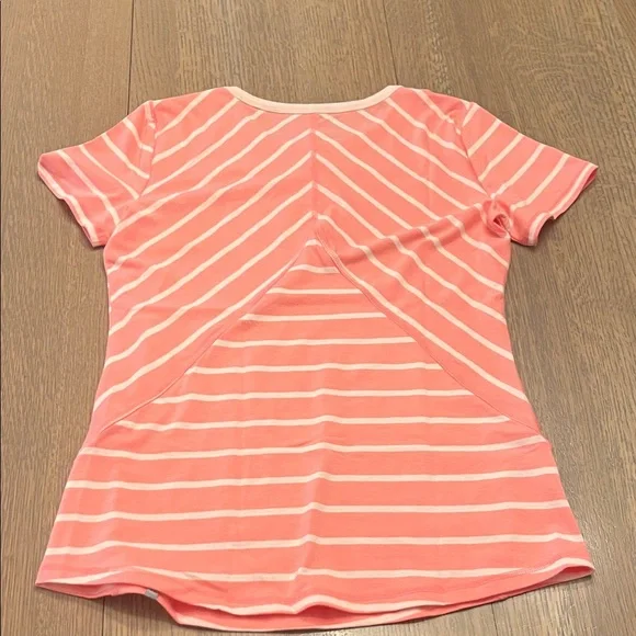 Talbots Coral Striped Tee - Picture 4 of 4